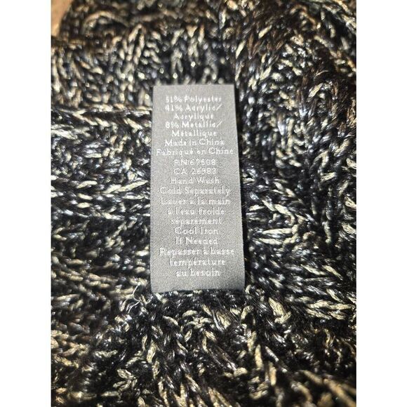 Vince Camuto Black/Silver Knit Infinity Scarf - Picture 5 of 5